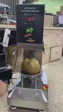 Load and play video in Gallery viewer, Commercial Fully Automatic Green Coconut Peeler Young Coconut Skin Shelling Peeler Fresh Tender Coconut Peeling Machine