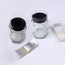 將圖片載入圖庫檢視器 Clear Perforated Shrink Band Heat Shrinkable cap seal Wrap Tamper Seal 400pcs per bandle