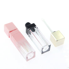 Load image into Gallery viewer, 10ml/0.34 oz Square Gradient Pink Lip Gloss Tube Glaze Empty Lipgloss Tubes with Wand Mini Lipstick
