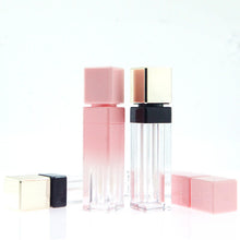 Load image into Gallery viewer, 10ml/0.34 oz Square Gradient Pink Lip Gloss Tube Glaze Empty Lipgloss Tubes with Wand Mini Lipstick
