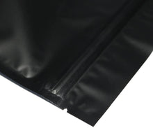 將圖片載入圖庫檢視器 100PCS Matte Black Stand-Up Resealable Pouch