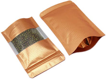 將圖片載入圖庫檢視器 Rose Gold Food Storage Zipper Lock Pouch With Window