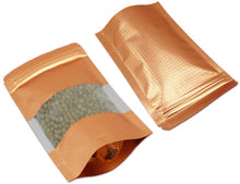 將圖片載入圖庫檢視器 Rose Gold Food Storage Zipper Lock Pouch With Window
