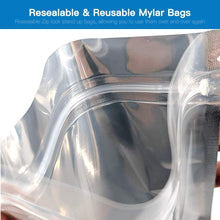 將圖片載入圖庫檢視器 Silver ziplock Clear Front Foil Back Stand up pouch with clear window