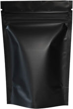 將圖片載入圖庫檢視器 100PCS Matte Black Stand-Up Resealable Pouch