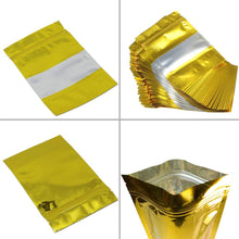 Load image into Gallery viewer, Gold stand-up pouch with window

