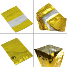 將圖片載入圖庫檢視器 Gold stand-up pouch with window
