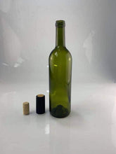 Load image into Gallery viewer, 750ml Wine Glass Bottles With Cork Top &amp; Screw Top
