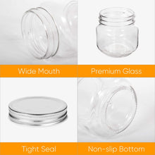將圖片載入圖庫檢視器 Mason Jars, round square glass jar 8OZ With Lid 96pcs/ box