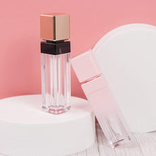 將圖片載入圖庫檢視器 10ml/0.34 oz Square Gradient Pink Lip Gloss Tube Glaze Empty Lipgloss Tubes with Wand Mini Lipstick