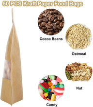 將圖片載入圖庫檢視器 Kraft Pouch with Tear Notch and Clear Window