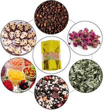 將圖片載入圖庫檢視器 Gold stand-up pouch with window