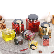將圖片載入圖庫檢視器 Square clear glass jar with metal lid wholesale