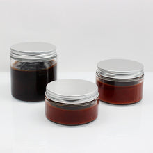 將圖片載入圖庫檢視器 96pcs/ box 250ml round wide mouth short glass jar with Aluminium cap for honey with silver lid