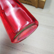 將圖片載入圖庫檢視器 taper shape long neck tall slim 325ml beverage juice conical glass bottle with metal screw cap