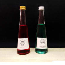 將圖片載入圖庫檢視器 taper shape long neck tall slim 325ml beverage juice conical glass bottle with metal screw cap