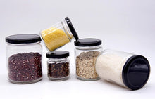 將圖片載入圖庫檢視器 Wholesale Food Grade Empty Round Clear Mini Glass Jar with Lid