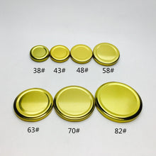 Load image into Gallery viewer, 38mm 43mm 48mm 53mm 58mm 63mm 70mm 82mm Twist Off lids Tinplate Metal Lug Cap for Glass Jar