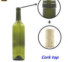 將圖片載入圖庫檢視器 750ml Wine Glass Bottles With Cork Top & Screw Top