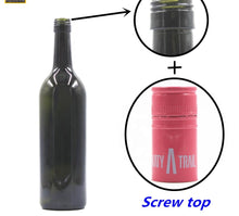 將圖片載入圖庫檢視器 750ml Wine Glass Bottles With Cork Top & Screw Top