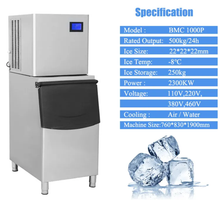 Load image into Gallery viewer, Cube ice maker machine 220V 60Hz produce 40kg to 1000KG/24 hours
