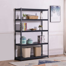 Load image into Gallery viewer, 5-Shelf Heavy Duty Steel Shelving Unit, 48&quot; W x 24&quot; D x 72&quot; H, Black
