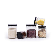 將圖片載入圖庫檢視器 Wholesale Food Grade Empty Round Clear Mini Glass Jar with Lid
