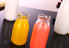 將圖片載入圖庫檢視器 250ml Wholesale glass beverage bottles 70pcs per order empty milk juice bottles with Lids
