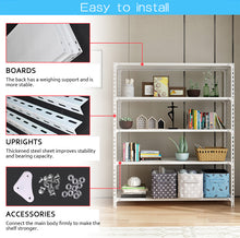 將圖片載入圖庫檢視器 White adjustable warehouse heavy duty metal storage shelf rack
