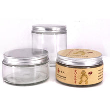 Load image into Gallery viewer, 96pcs/ box 250ml round wide mouth short glass jar with Aluminium cap for honey with silver lid
